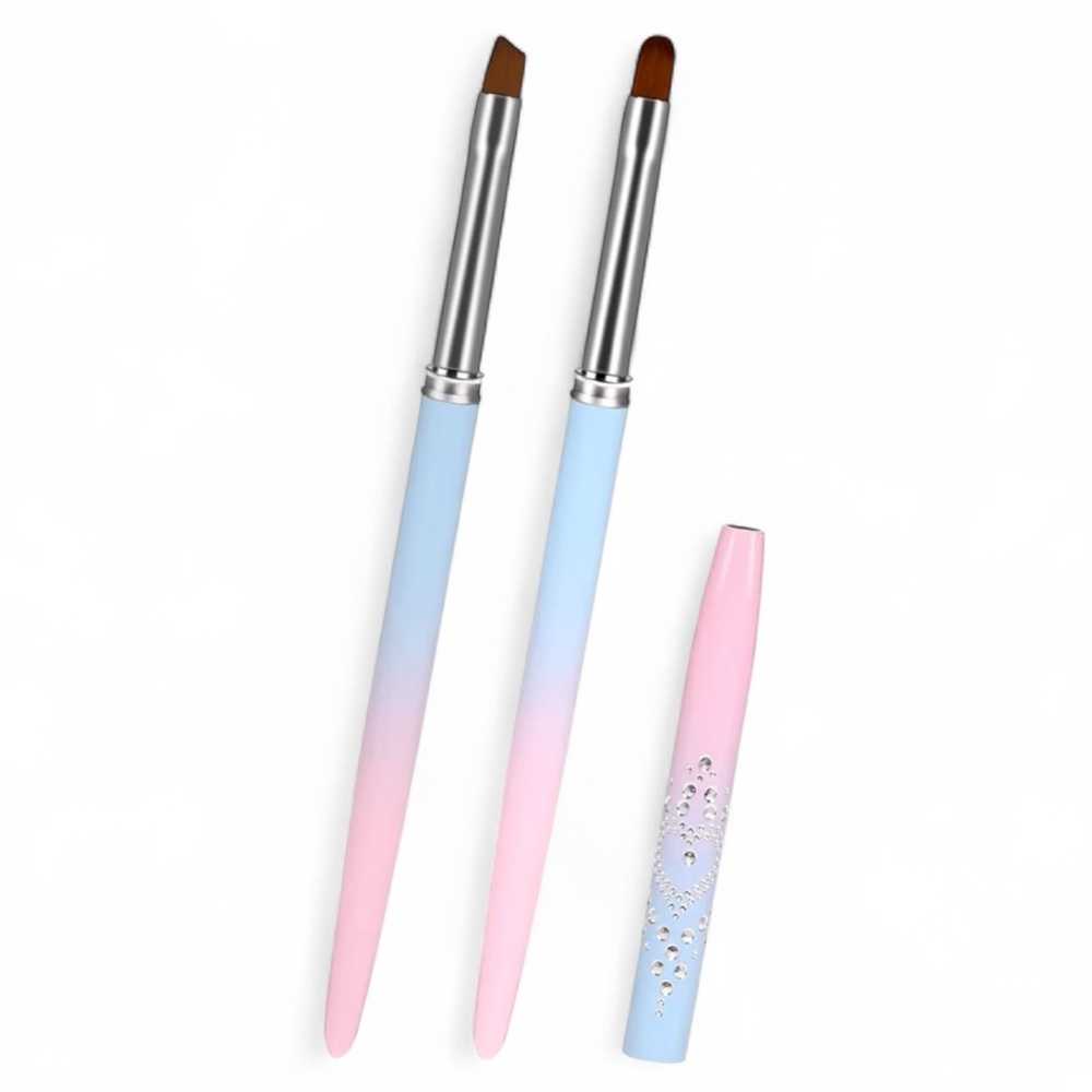 *NWT* Nail Art Round & Angled Clean Up Brushes